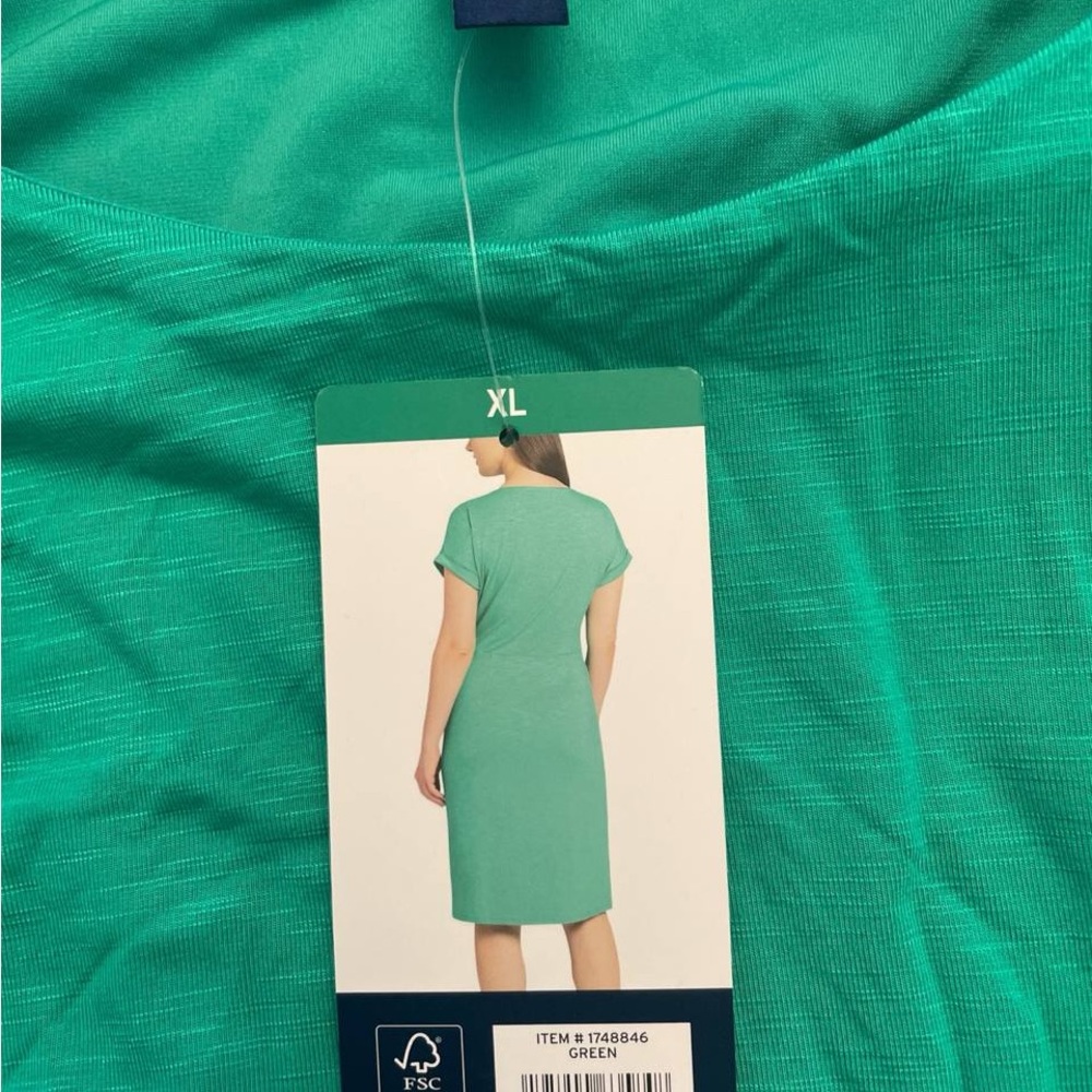 Chaps Teal Crewneck Dress - Picture 5 of 5